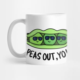 Peas Out Yo Cute Peas Peace Pun Mug